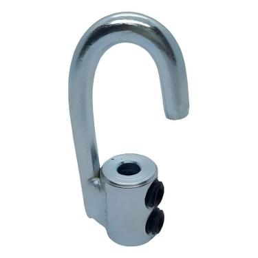 Imagem de 5 Terminal Reparo Gancho Anzol Para Cabo De Aço Ac Prateado