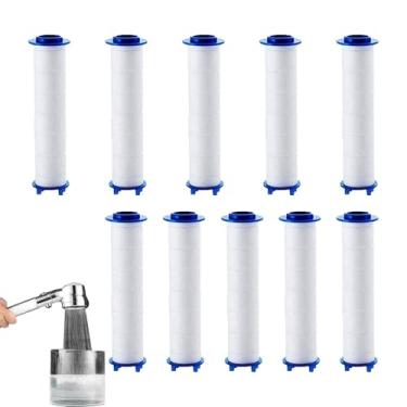 Imagem de Filtro para cabeça de chuveiro | Substituição de cartucho de filtro de cabeça de chuveiro para amaciante de água dura, removedor de odor de impurezas, filtragem por spray, remove partículas nocivas