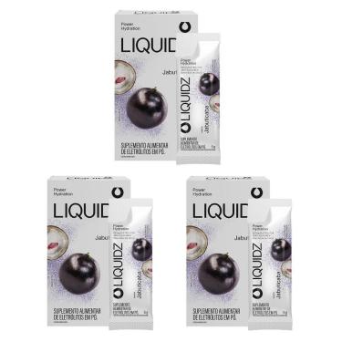 Imagem de LIQUIDZ® - Eletrólitos Zero Açúcares - Jabuticaba - Kit 3 Caixas - 18 sachês-Unissex