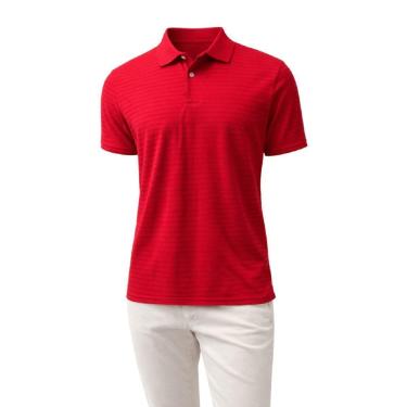 Imagem de Camisa Polo Manga Curta Masculina Slim Fico 00669 Vermelha-Masculino