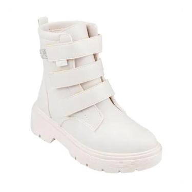 Imagem de Bota Coturno Boot Infantil Pampili Duda Tiras Autcolantes Tratorada Mo