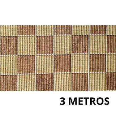 Imagem de Tapete De Cozinha Azulejo Marrom Passadeira Antiderrapante 43cm Duna S