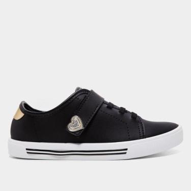 Imagem de Sapato Infantil Molekinha Casual Menina, Preto, Dourado, 31