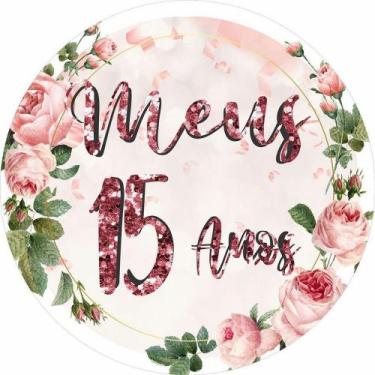 Imagem de Painel Festa Redondo 3d Festa 15 Anos Estampa Digital 1,50M - Fantasia