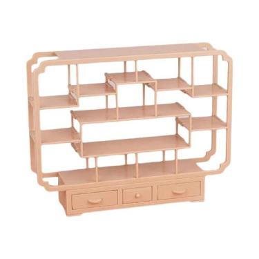 Imagem de Mini Casa De Bonecas DIY: Prateleira Vazia, Mini Móveis, Suporte De Ex