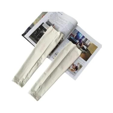 Imagem de Luvas De Proteção Solar Com Estampa De Borboleta Em Seda Gelada, Resis