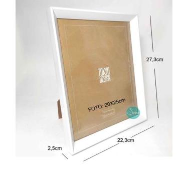 Imagem de Porta Retrato Basic Tokyo Design Moldura MDF 20x25cm, Branco