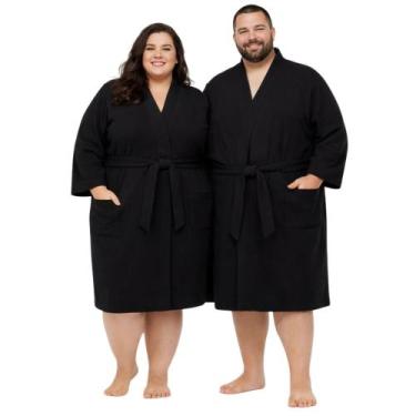 Imagem de Roupão Banho Unissex Feminino Masculino Adulto Plus Size Xgg - Kolin E