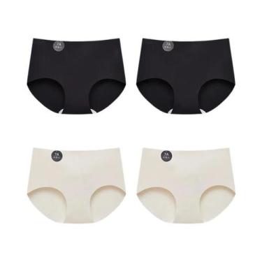 Imagem de Conjunto De 4 Calcinhas De Seda Sem Costura Para Mulheres, Confortávei