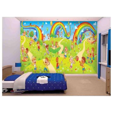 Imagem de Papel De Parede Infantil Crianças Parquinho  Azs173