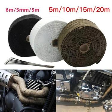 Imagem de Fita Térmica Protetora Para Escapamento De Moto 5cm 5M 10M 15M 20M Par