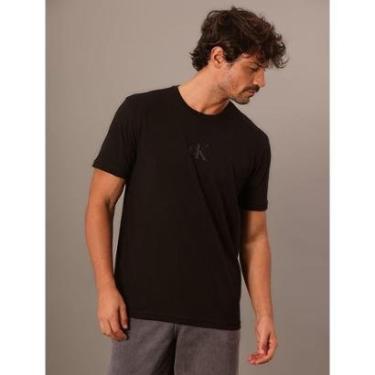 Imagem de Camiseta Manga Curta Calvin Klein Jeans Masculino Ck Rubber Patch - Preto-Masculino