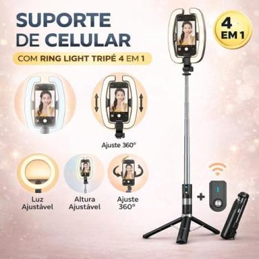 Imagem de Suporte Celular com Iluminação LED Envio Imediato - Rick Imports