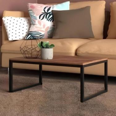 Imagem de Mesa Centro Sala 80x40 Jordan Amadeirado