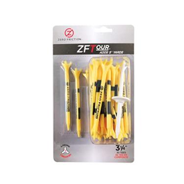 Imagem de Zero Friction Camisetas de golfe Tour 3 garras (8,8 cm, amarelas, pacote com 30)