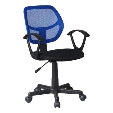 Imagem de Cadeira Escritorio Tela Mesh Azul E Preta Giratoria - Office Azul E Preta