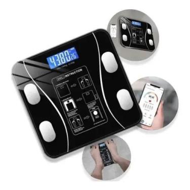 Imagem de Balança Digital Bioimpedancia App Corporal Bluetooth 180kg P - Congrat