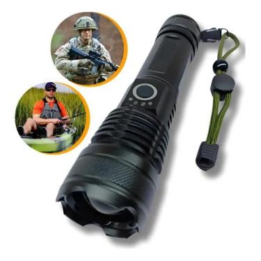 Imagem de Lanterna Mais Forte Do Mundo Recarregável Tática Potente T9 - Congratu