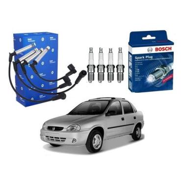 Imagem de Kit Vela Cabo Delphi Corsa Classic 1.0 Flex 2005 A 2010 - Bosch