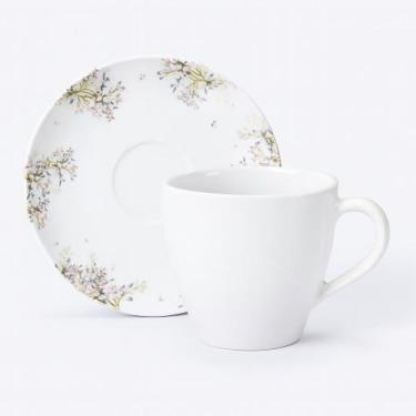 Imagem de Xicara Cha Cafe Com Pires 200ml Fogli Porcelana Decorada Tramontina