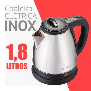 Imagem de Chaleira Elétrica Agratto CE01 Prata Em Aço Inox 127v, 110V