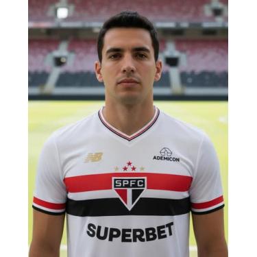 Imagem de Camiseta Masculina New Balance São Paulo Torcedor Home 2025, Branco, V