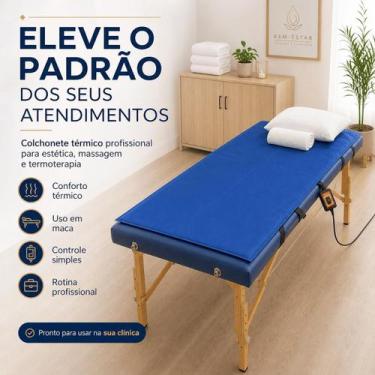 Imagem de Colchonete Térmico Elétrico Para Maca Massagem Lençol Solteiro 170x70c