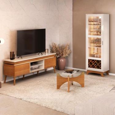 Imagem de Conjunto Sala de Estar Mesa de Centro Levitá e Rack Lumina e Cristalei