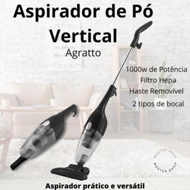 Imagem de Aspirador de Pó Vertical 2 em 1 Agratto Duo 1000W Preto, 220V