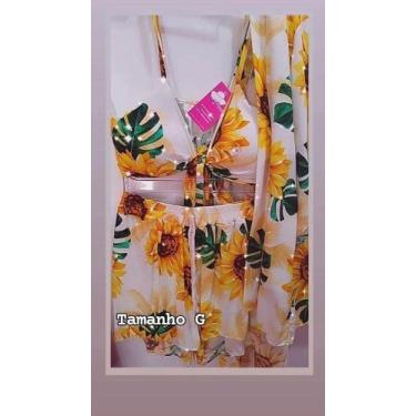Imagem de Conjunto Kimono+Cropped+Short - Formosa Moda Feminina, Branco