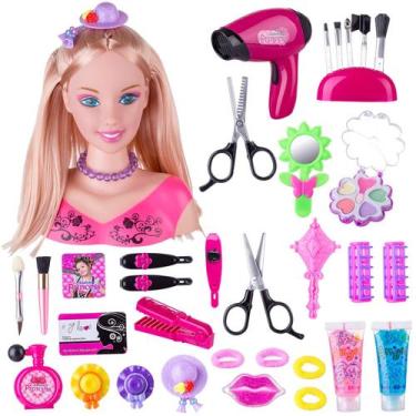 Imagem de Boneca Styling Head Doll KonhaoF para cabelos e maquiagem de meninas c
