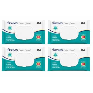 Imagem de Kit com 4 pacotes de toalhas umedecidas adulto Bionnix - BIONIXX