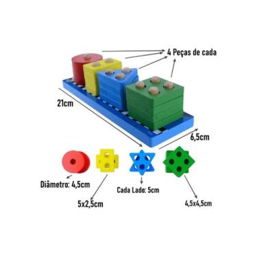Imagem de Brinquedo Educativo Encaixe Formas e Cores MDF Mickey Minnie Desenvolv