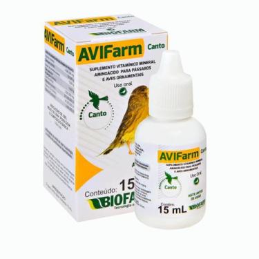Imagem de Avifarm Canto 15ml Suplemento Vitamínico p/ Aves Passáros - Biofarm