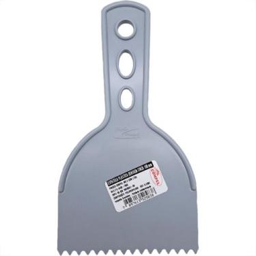 Imagem de Espatula Compel Pvc Dentada Massa Corrida 10Cm - Kit C/6 Pecas