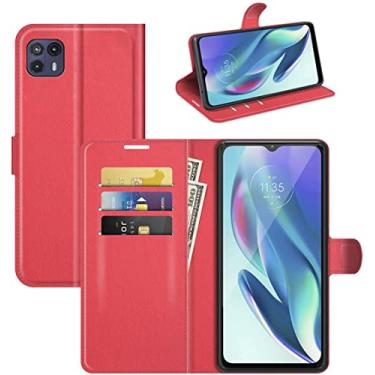Imagem de Capa Capinha Carteira Compat�vel com Moto G50 5G Case Couro Flip - Qualidade TOP (Vermelha)