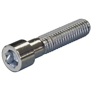 Imagem de The Hillman Group 943647 Parafuso de tampa de soquete liso cromado, 1/4-20 x 1 polegada, pacote com 2