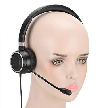 Imagem de EBTOOLS Fone de ouvido USB Call Center Telefone Tráfego Fone de ouvido com cancelamento de ruído, Head-Mounted com microfone, Atendimento ao Cliente Fone de ouvido Operador de Telefone