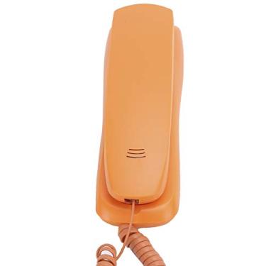 Imagem de 070 Telefone de mesa Telefone com fio Portátil Home Office Telefone fino Linha Única com fio Telefone Laranja Telefone Escritório Telefone Escritório Telefone Telefone