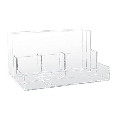 Imagem de Kantek Organizador de arquivos de acrílico/organizador de mesa, 26 cm de largura x 19 cm de profundidade x 17 cm de altura, transparente (AD245)