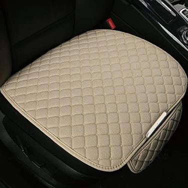 Imagem de Capa/protetor de assento de carro, almofada de assento de carro, respirável, confortável, universal para a maioria dos veículos, protetor de assento interior automotivo, capa de assento de carro para homens e mulheres (bege)
