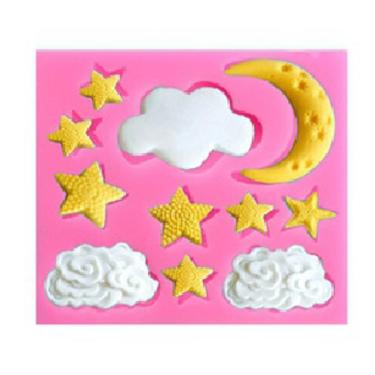 Imagem de Molde De Silicone Nuvem, Estrela E Lua