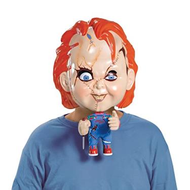 Imagem de Chucky Mask, Official Childs Play Mega Mask Chucky Costume Accessory, Child Size Costume Mask with Moving Parts