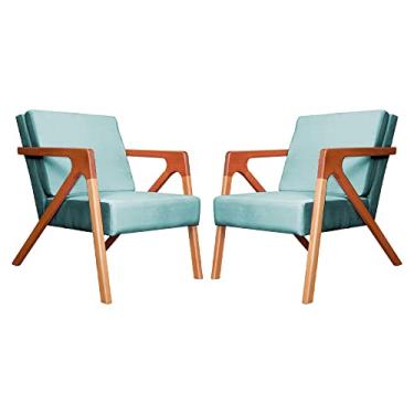 Imagem de Kit 02 Poltronas Decorativa Monalisa para Escritório Veludo Cores - DS Estofados