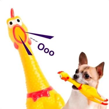 Imagem de Mordedor Frango Galinha Pet Cachorro Sonoro 16 Cm
