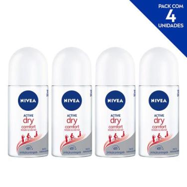 Imagem de Desodorante Antitranspirante Roll On Nivea Dry Comfort 50ml - 4 Unidad