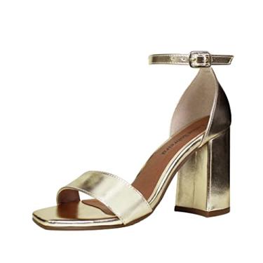 Imagem de Sandália Salto Alto Grosso Luiza Sobreira Dourada Mod. 2159