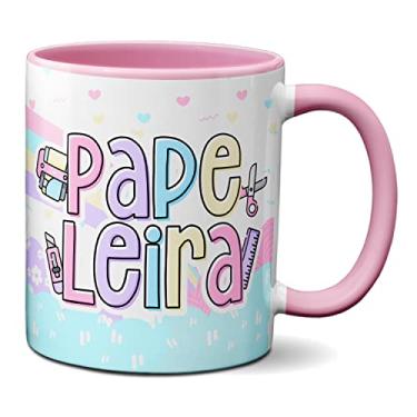 Imagem de Caneca Papelaria Material Escolar Papeleira Presente Fofo (Rosa)
