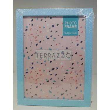 Imagem de Porta Retrato Decorativo De Madeira Com Glitter 10x15