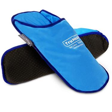 Imagem de TruHealth Chinelos Ice Pack – Bolsa de gelo aprovada pela FSA HSA, aquecedor de pés – alívio da dor neuropatia para pés, fascite plantar e alívio de gota, pés inchados, terapia de frio quente, pé diabético
